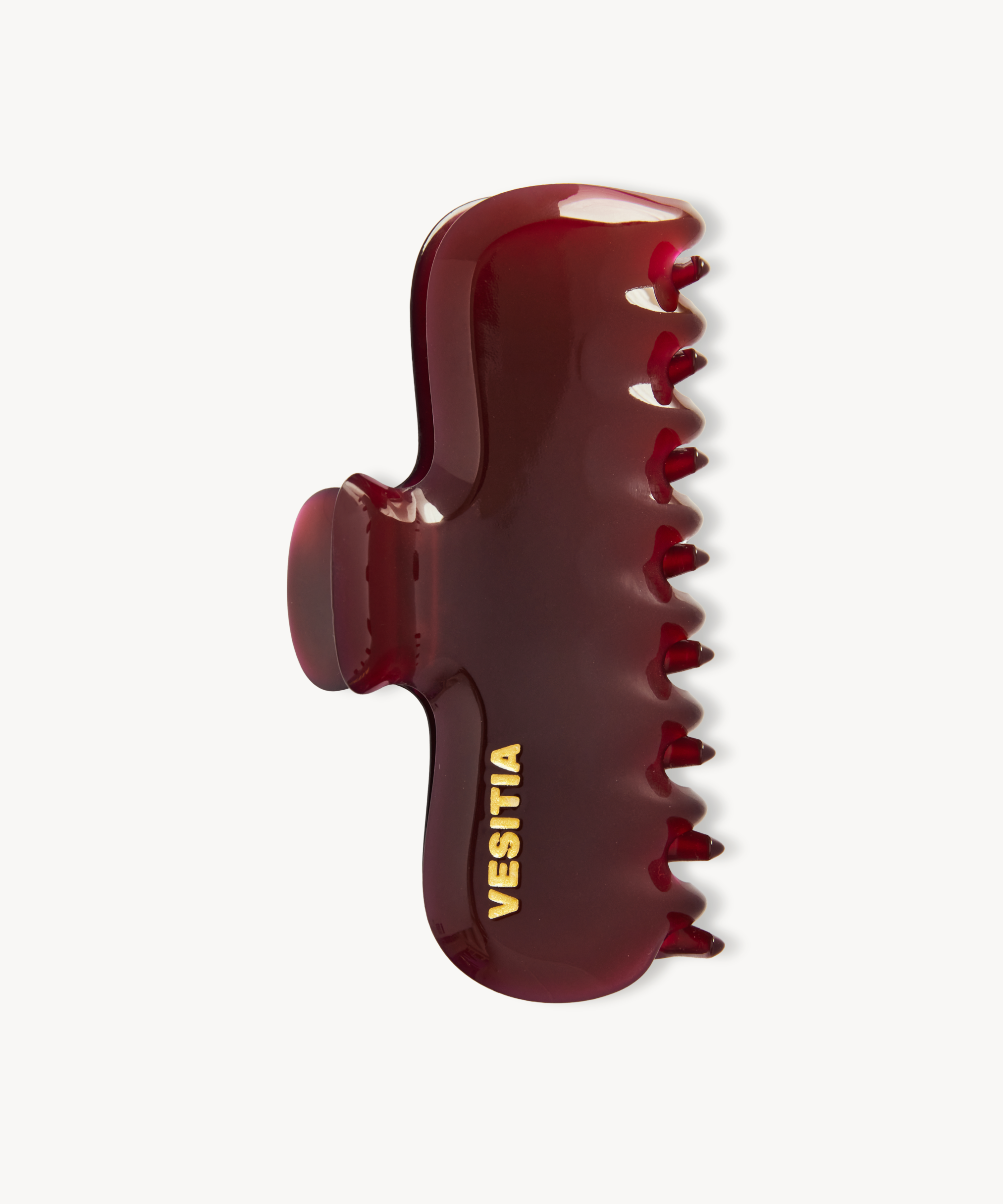 The VESITIA Maison Jumbo Claw Clip in Bordeaux placed on a clean white background.