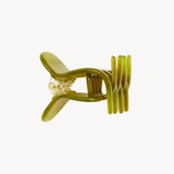 Green VESITIA midi claw clip on a white background