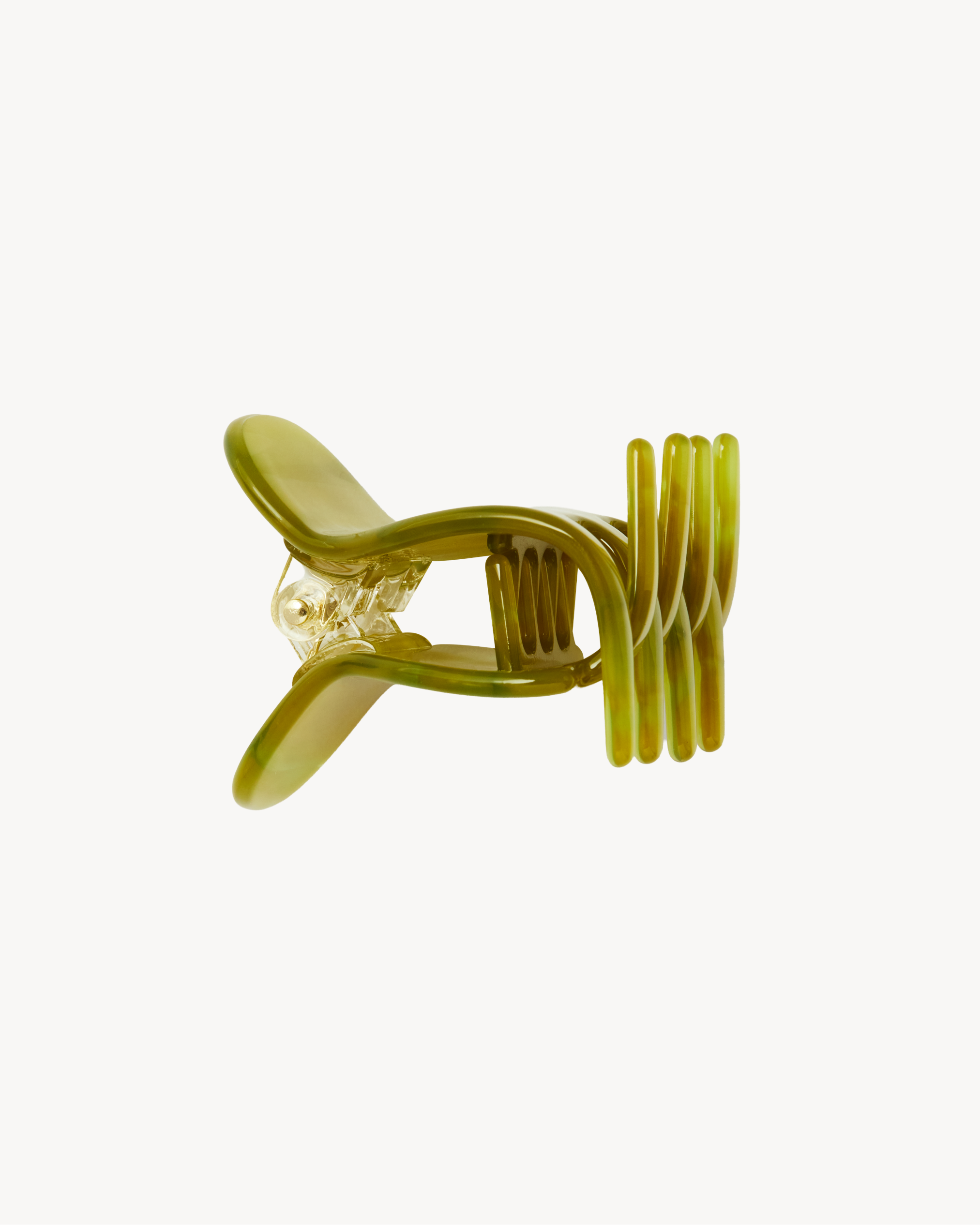 Green VESITIA midi claw clip on a white background