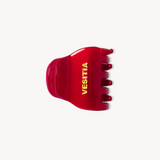 Red VESITIA midi claw clip on a white background