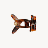 Tortoiseshell VESITIA midi claw clip on a white background